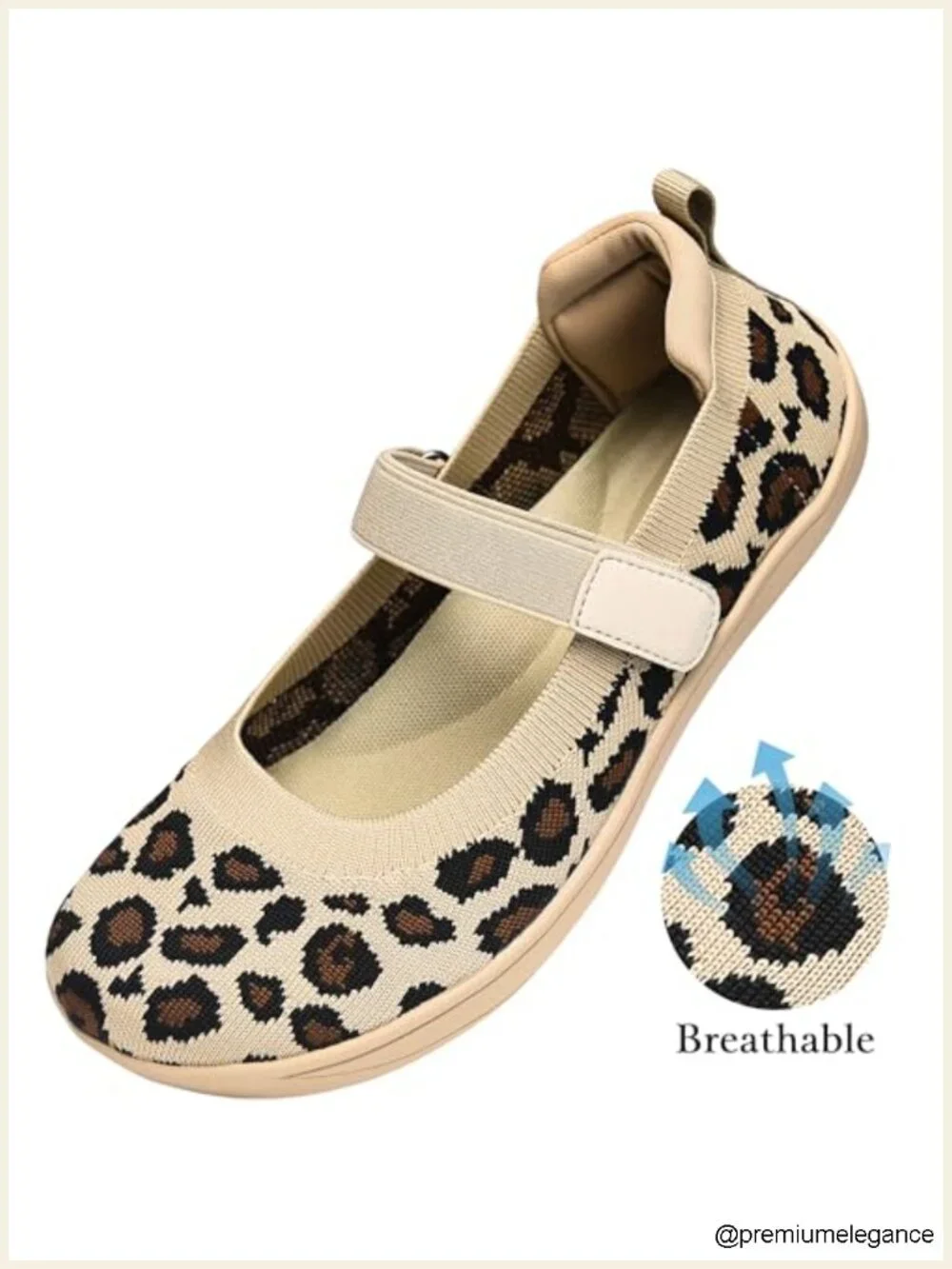 Wide Toe Knit Ballet Flats - Slip On Barefoot Comfort Shoes for Women Casual